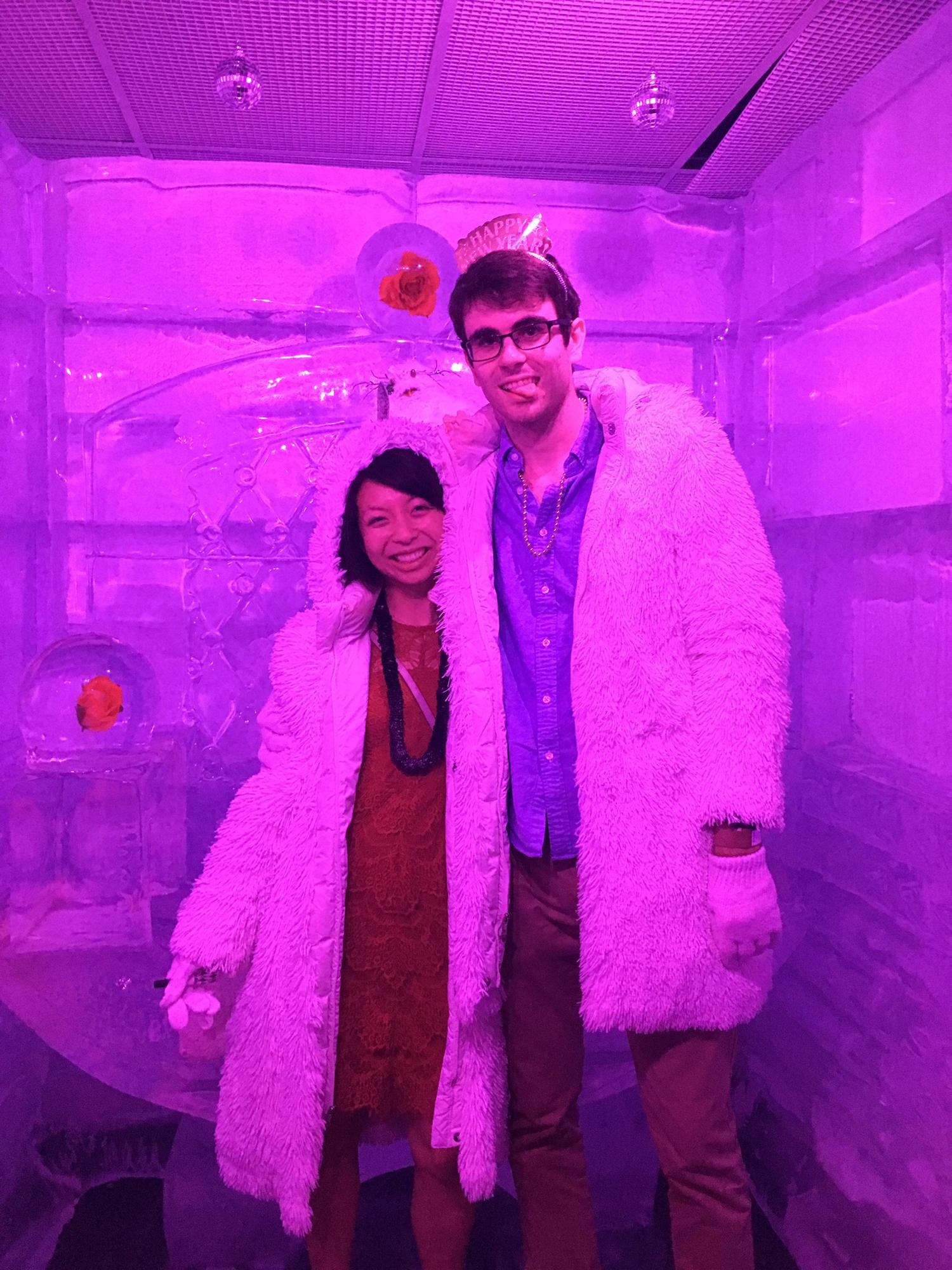 NYE 2015 - Ice bar in Miami for New Years, which is a special holiday for us as our unofficial official anniversary.
