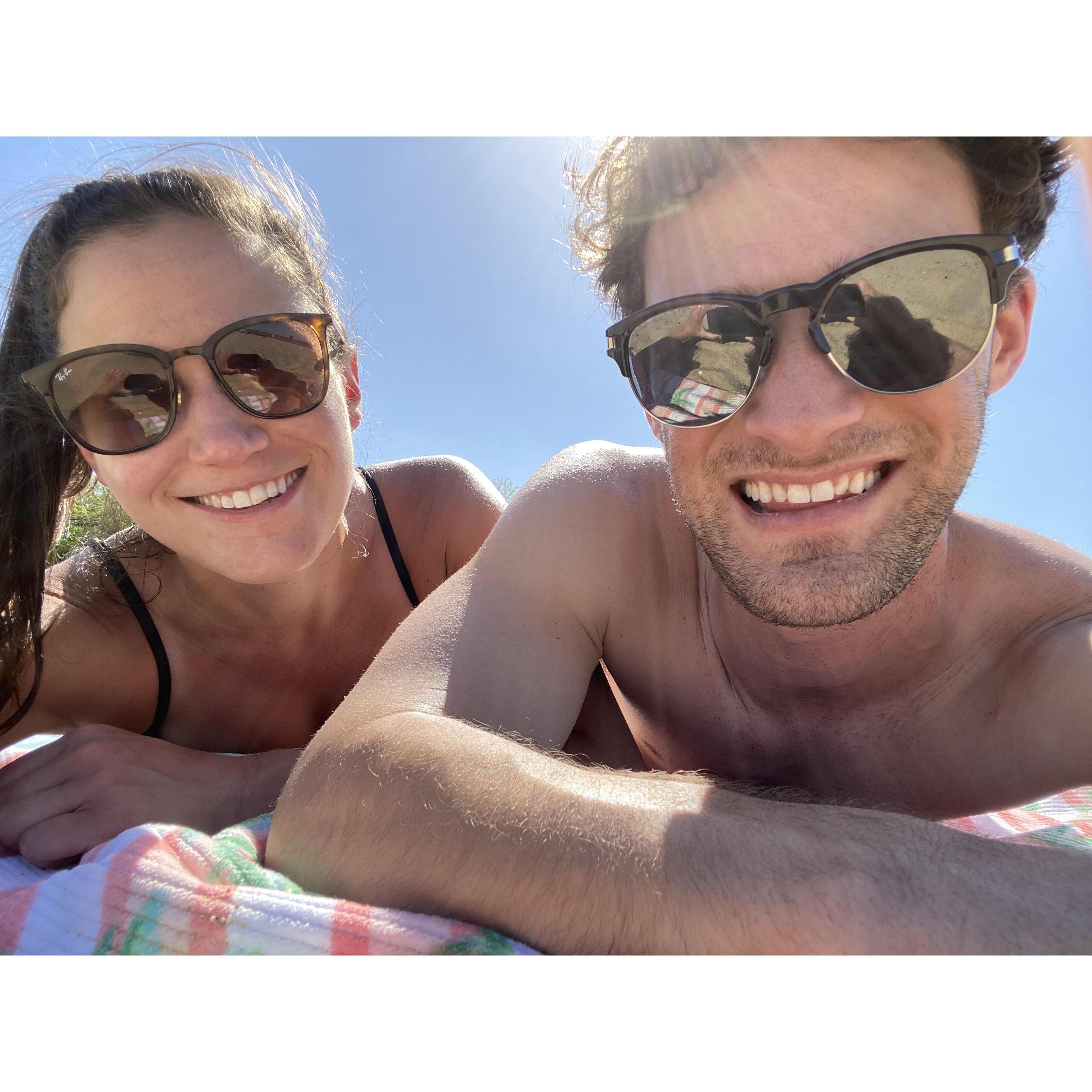First beach day together- Memorial Day weekend 2020