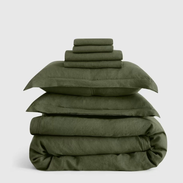 European Linen Double Flange Deluxe Bedding Bundle