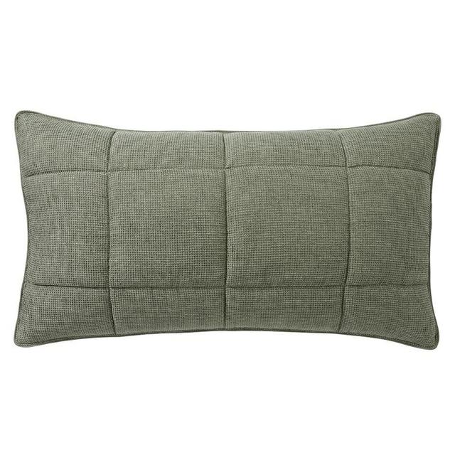 Loden Belgian Flax Linen Comforter Waffle King Shams, Set of 2