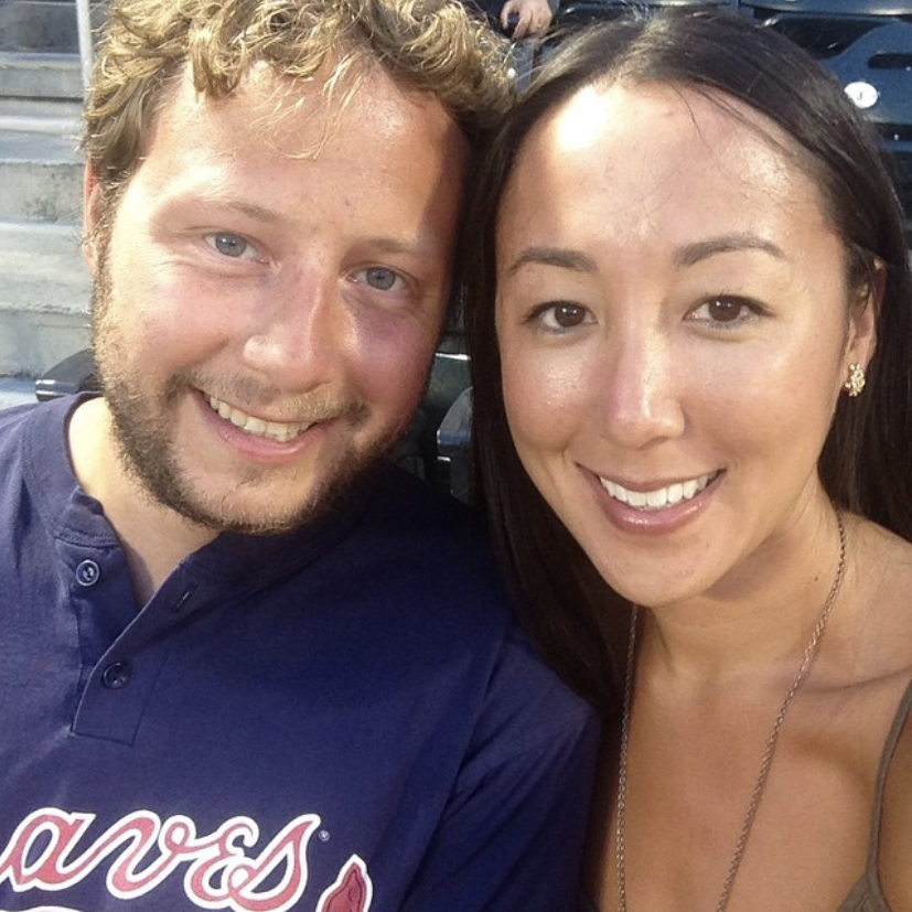 At a Braves game, our summer tradition (NYC, August 2014)