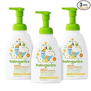 Babyganics Baby Shampoo + Body Wash, Orange Blossom, 16oz Pump Bottle (Pack of 3)