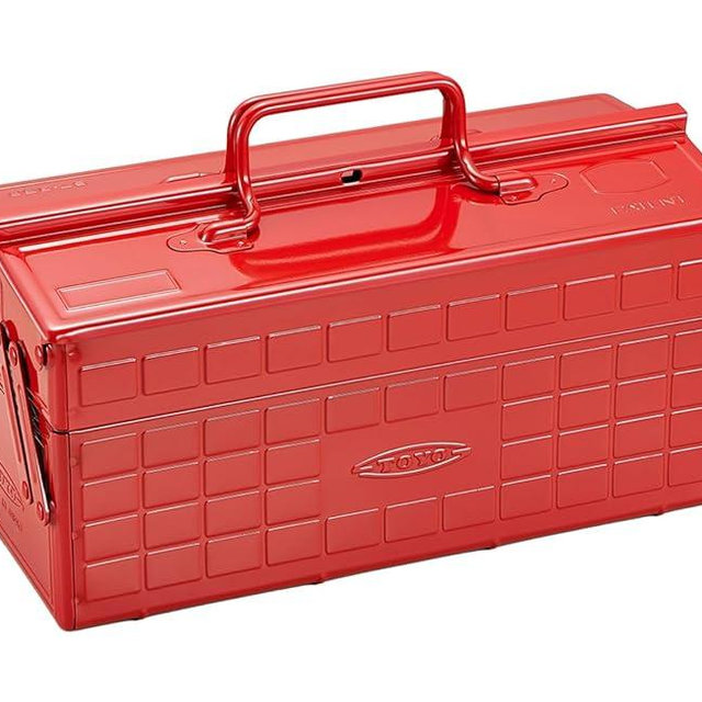 TOYO ST-350R Steel 2-Tier Tool Box (Red)