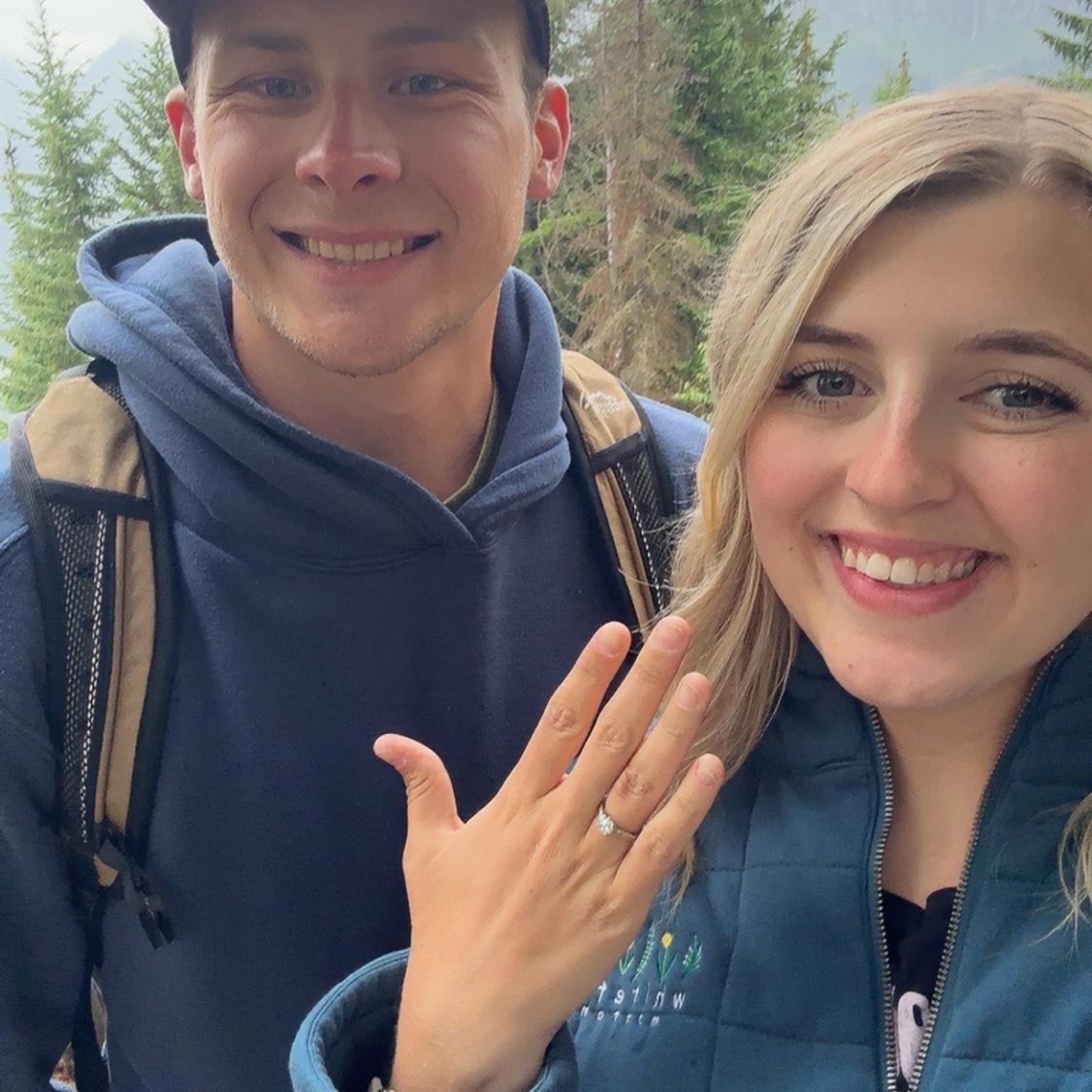 Parker planned a perfect surprise proposal in Glacier National Park on 8/8/2025!
