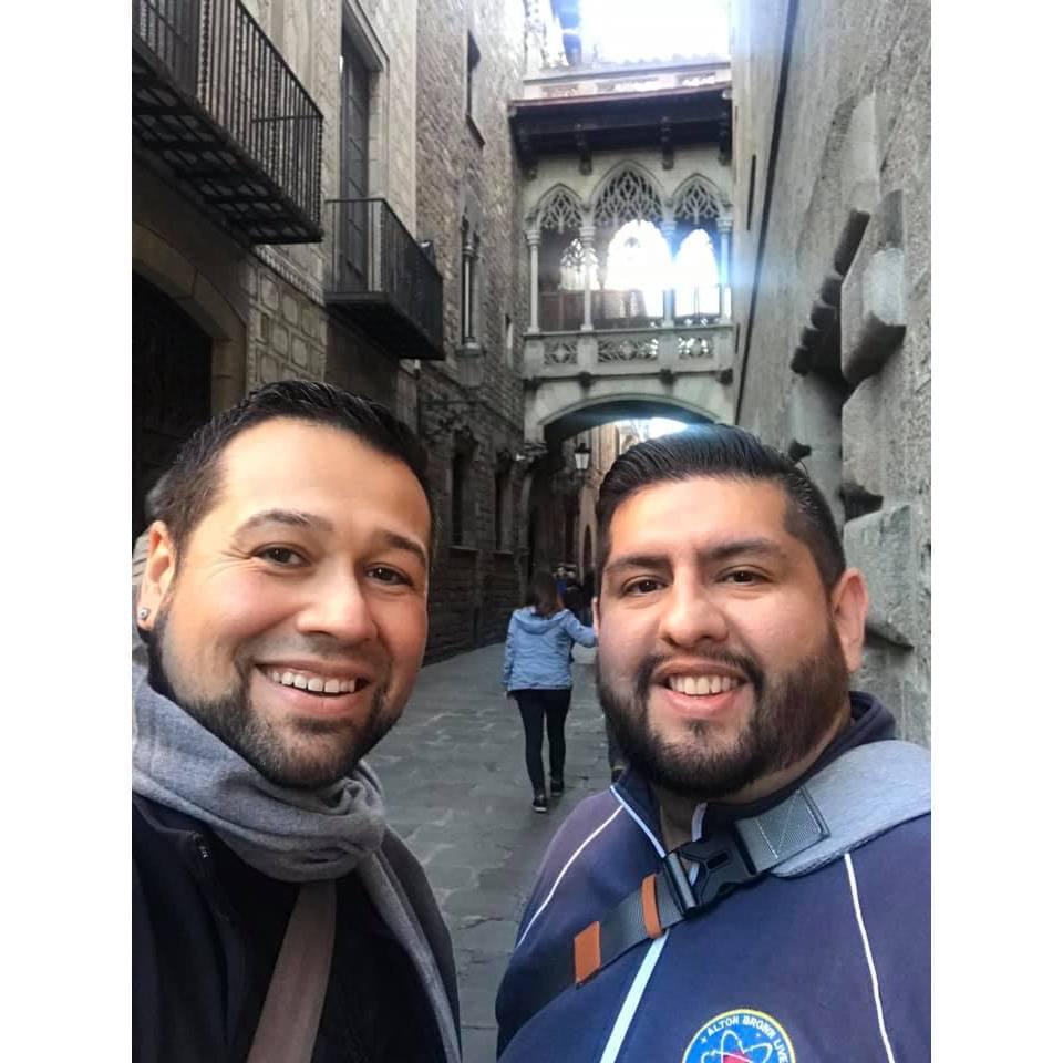 Exploring Espana's gothic architecture.