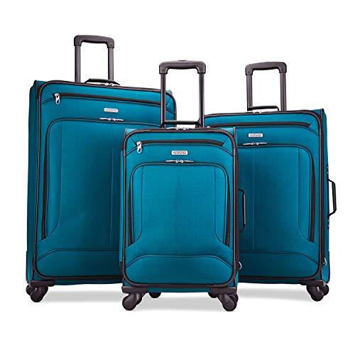 American Tourister Pop Max Softside Luggage Set with Multi-Directional Spinner Wheels, 3-Piece (SP21/25/29)