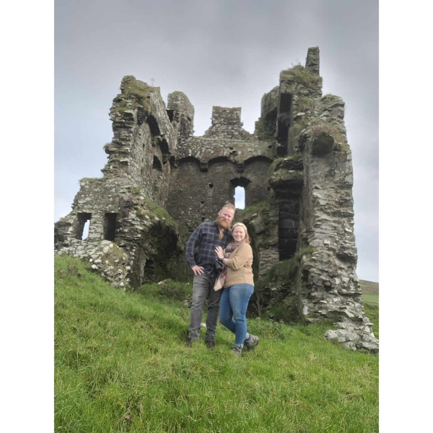 Rahinnane Castle, shortly after we got engaged.