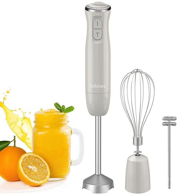 Immersion Hand Blender, Dekewe 3-in-1 Stick Emersion Blender 800W, 12-Speed Handheld Blender with Milk Frother and Egg Whisk for Baby Food, Smoothies, Sauces and Puree