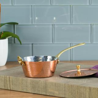 Hammered Copper Saute Pan with Cover