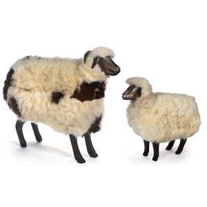 SMALL SHEEP FOOTREST WITH NATURAL FLEECE