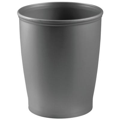 mDesign Modern Plastic Round Small Trash Can Wastebasket