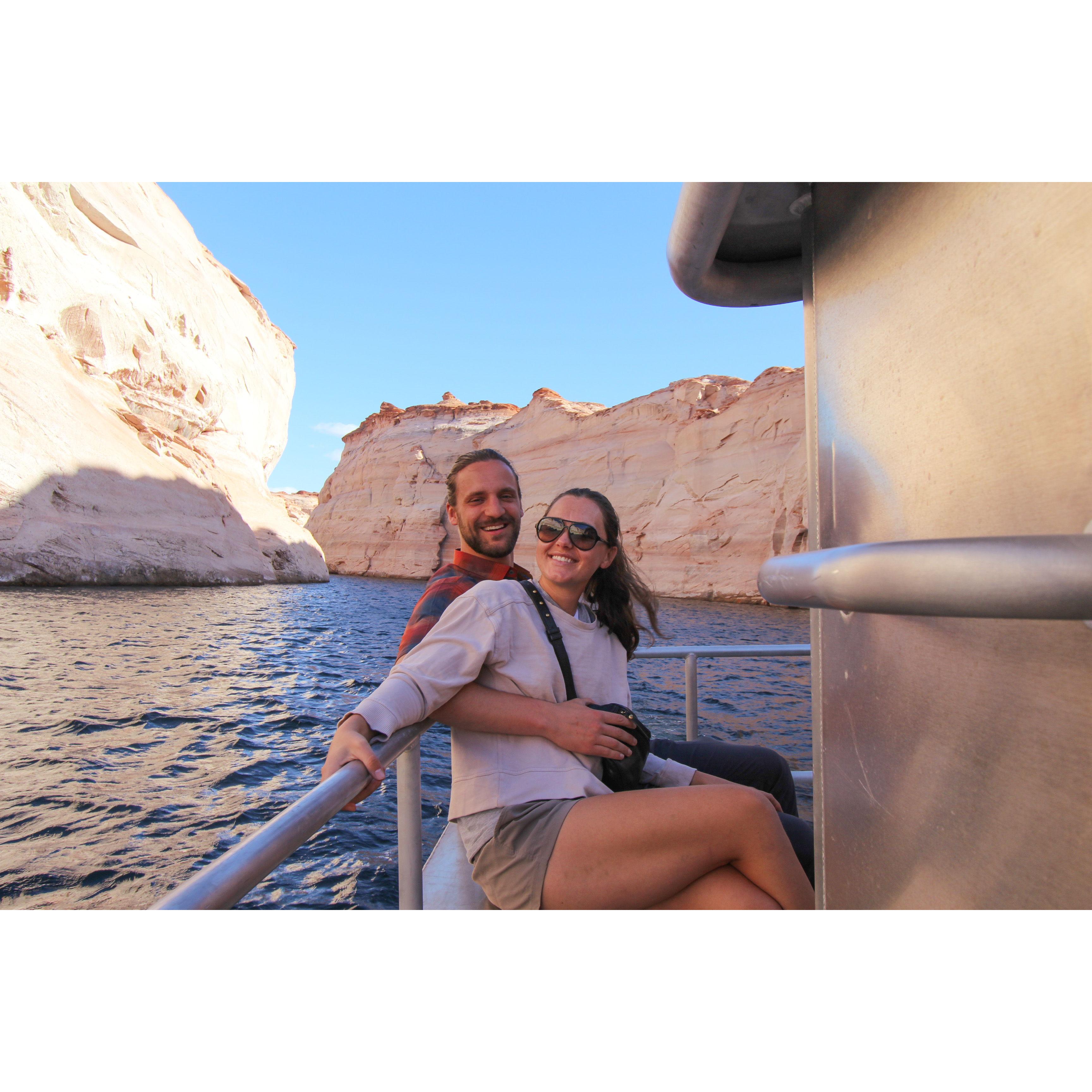 Impromptu boat tour on Lake Powell