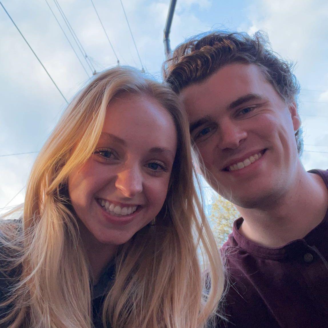 January 2021 - Selfie before our pizza arrived!