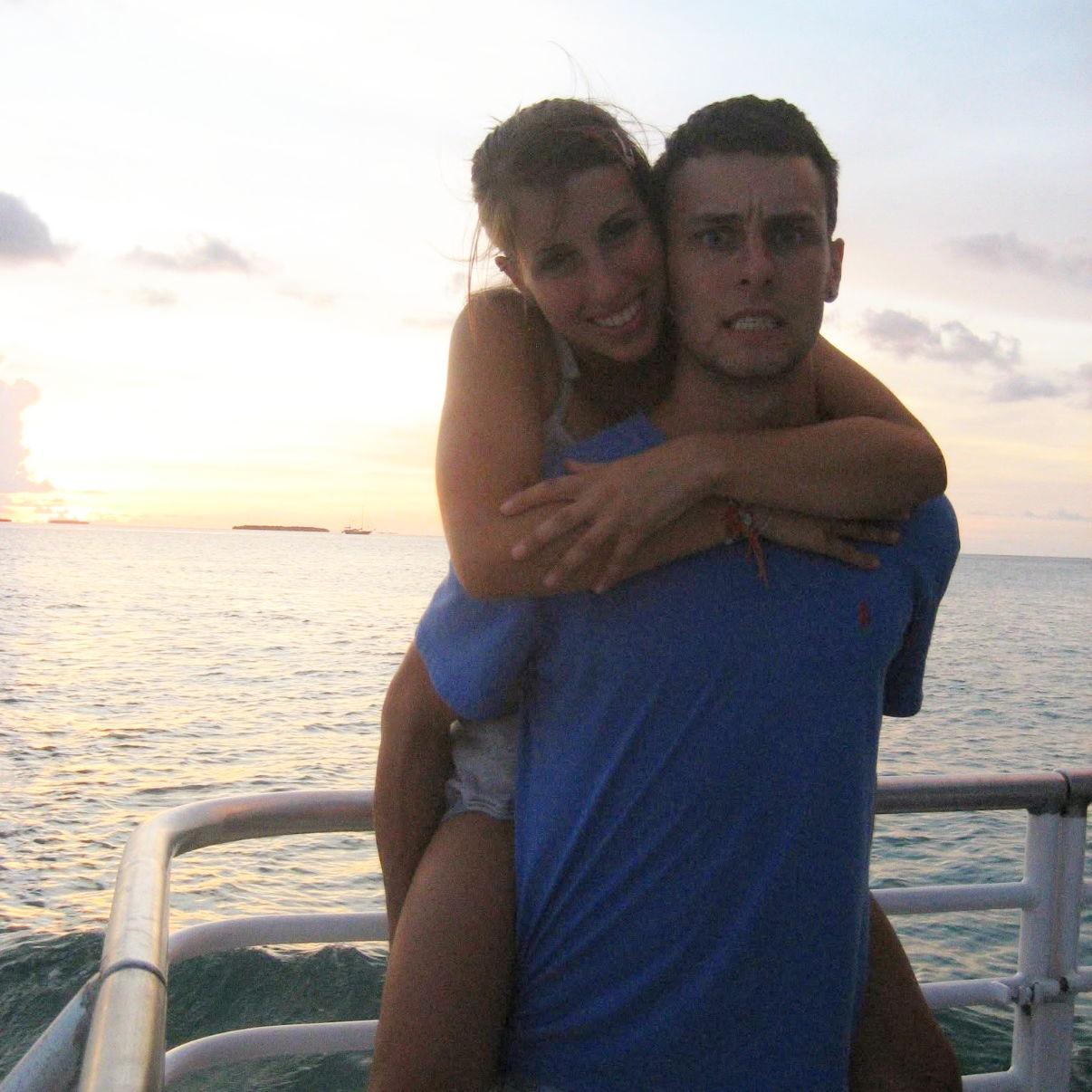 2011, on a boat in Key West
