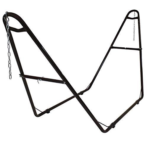 Sunnydaze 550-Pound Capacity Universal Multi-Use Heavy-Duty Steel Hammock Stand, 2 Person, Fits Hammocks 9 to 14 Feet Long, Bronze