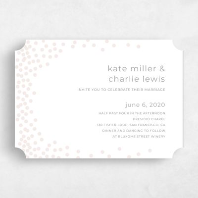 White Ticket Wedding Invitation - Interstellar Edge