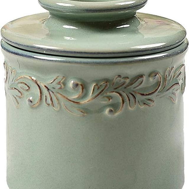 Butter Bell - The Original Butter Bell Crock by L. Tremain, French Ceramic Butter Dish, Antique Collection, Sea Spray