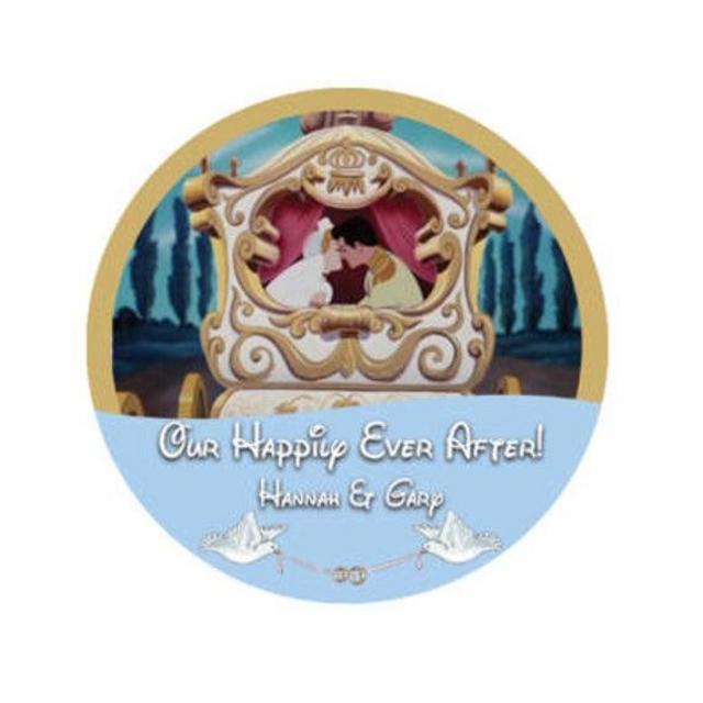 Cinderella and Prince Charming Button - Just Married Button - HoneyMoon Button - Disneymoon Button - Theme Park Pin - Disney Park Button
