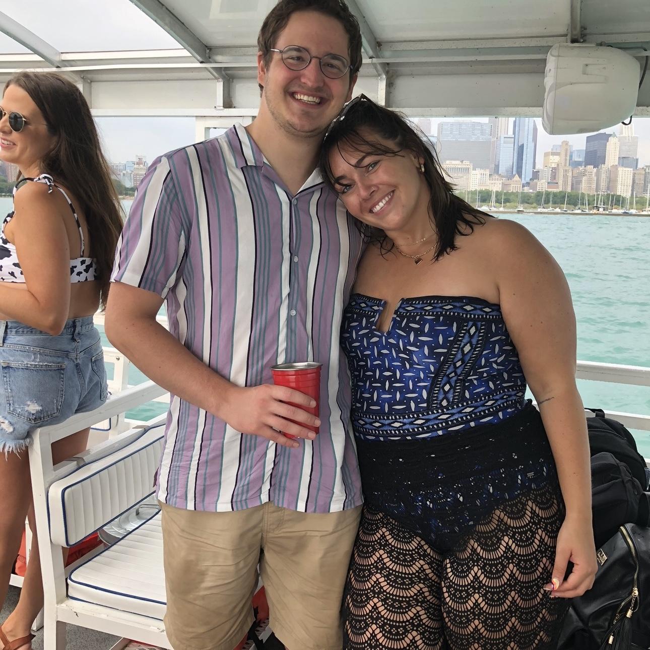 Rainy boat day on Lake Michigan!