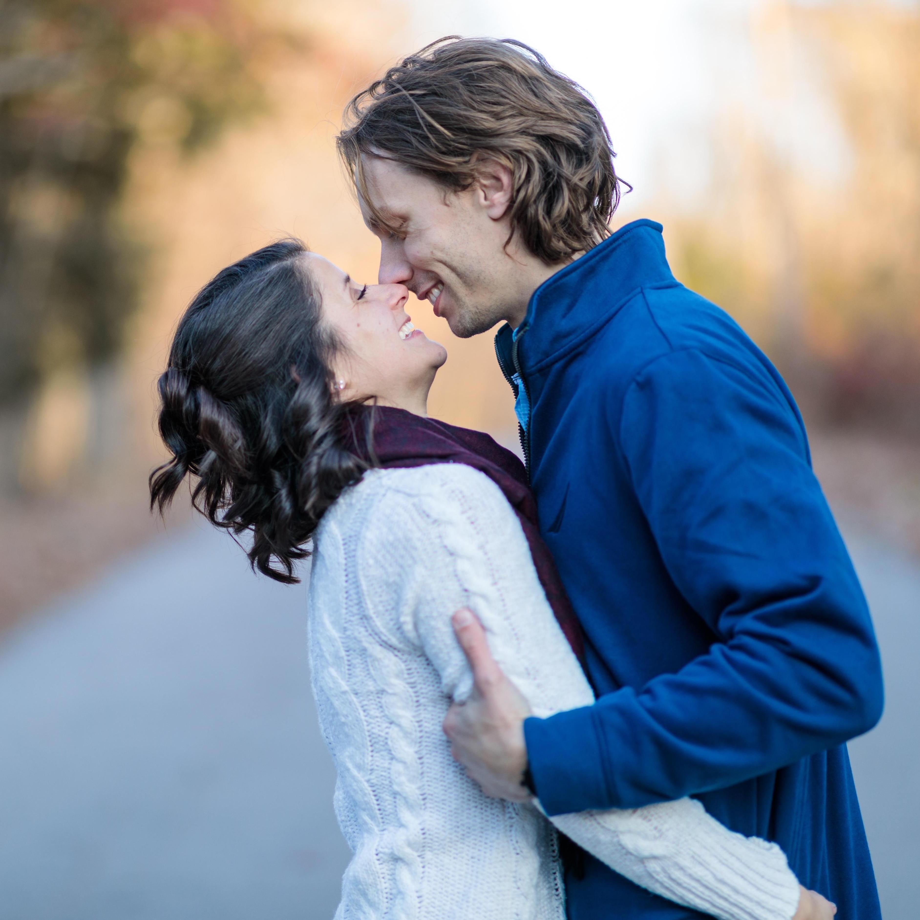 Engagement photos at Devil's Hopyard State Park in CT