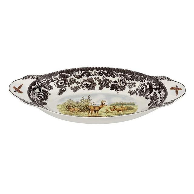 Spode Woodland Bread Tray (15.25 In)- Mule Deer Design