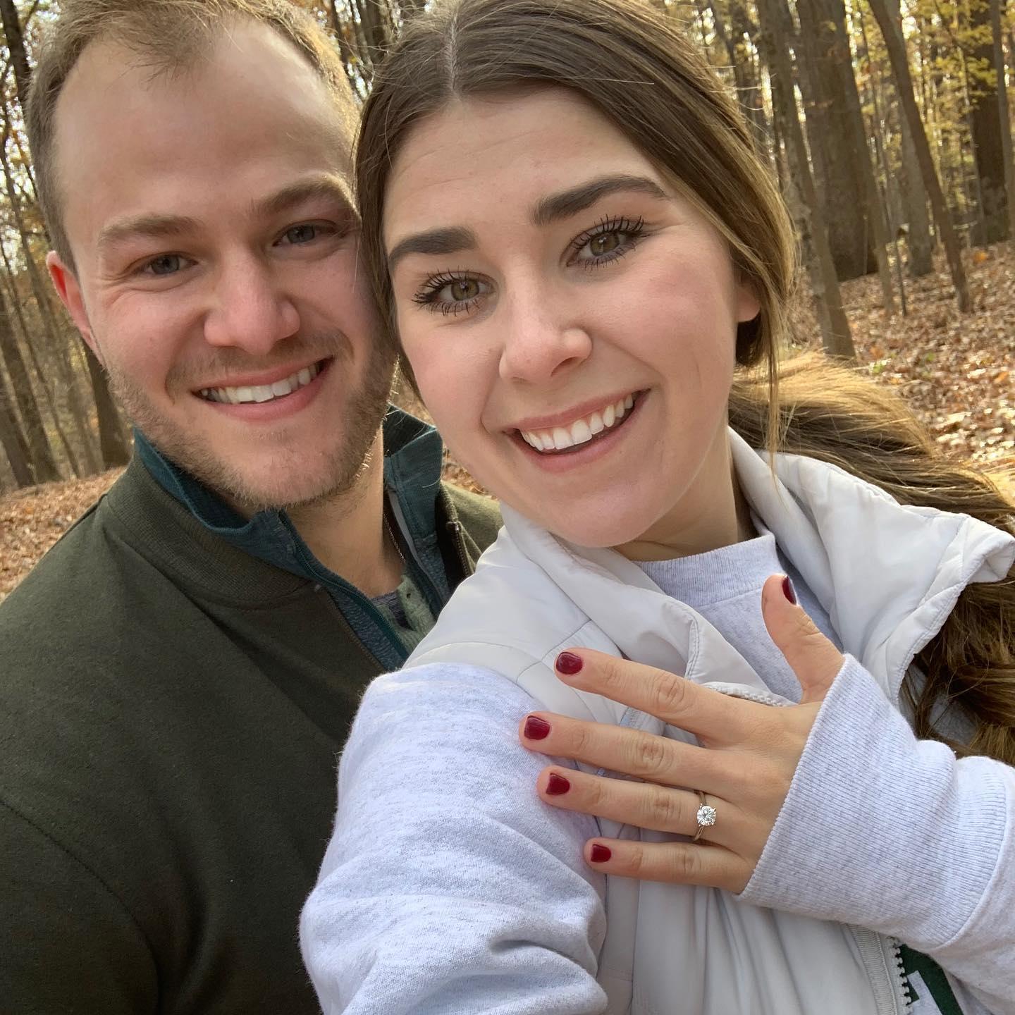 At Oregon Ridge where Nelson proposed. It was a magical day!
