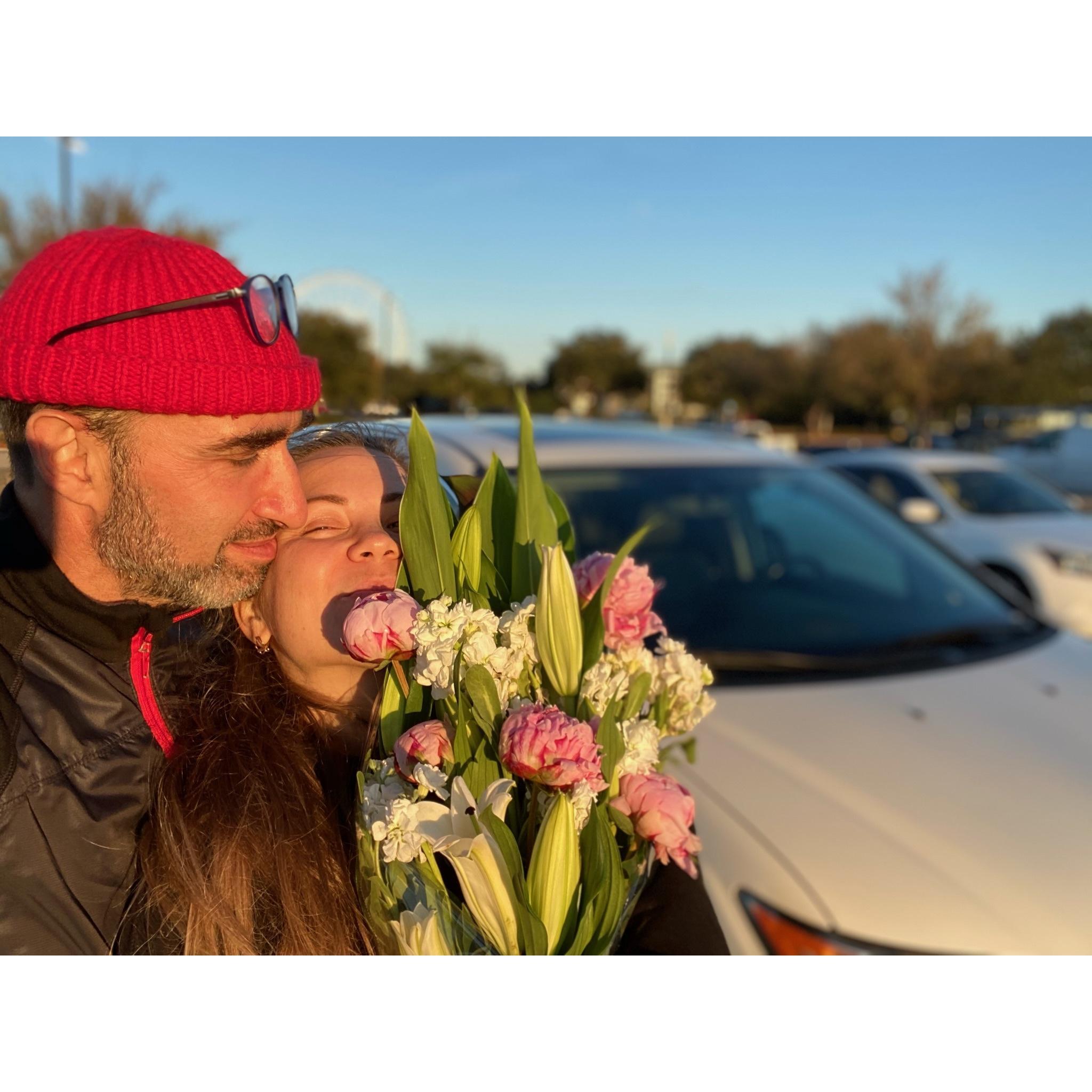 Stop and smell the flowers