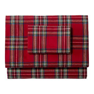 Heritage Chamois Flannel Sheet Collection, Royal Stewart Tartan Queen Size