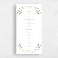 Green Wedding Menu - Verdure