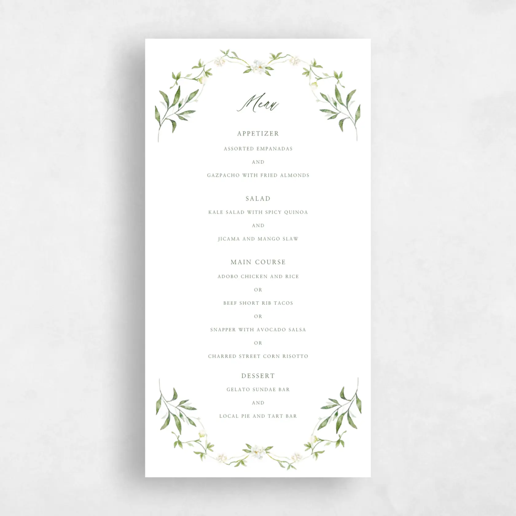 Menu - Verdure preview