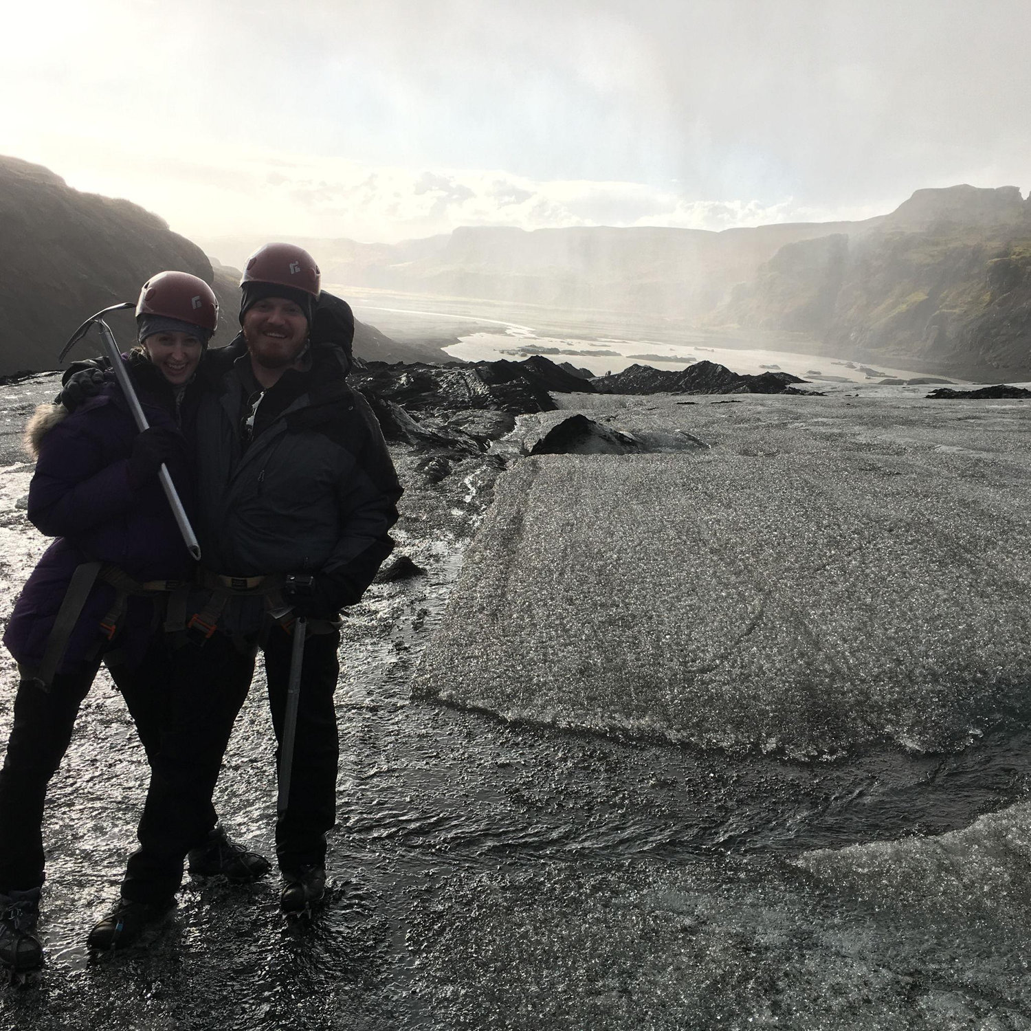 On a glacier in Iceland!