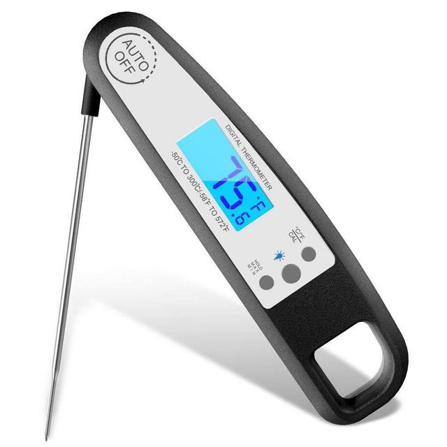 Digital Instant Read Meat Thermometer - Best Accurate Easy to Read Kitchen Thermometer - Ideal for BBQ, Smoker, Candy, Bread, Oven Roasting and Cooking