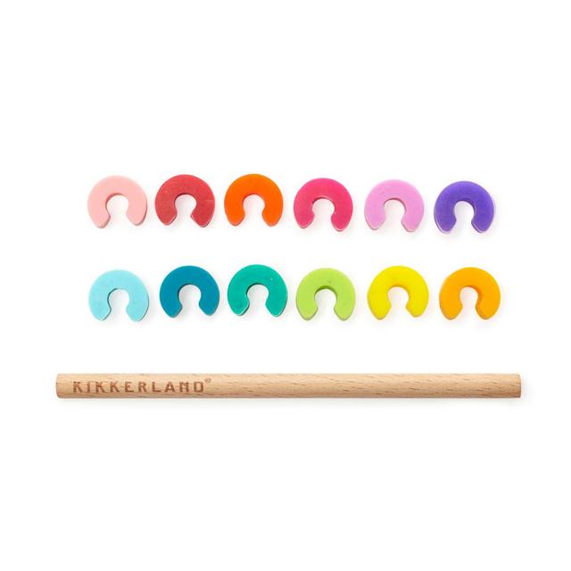 Kikkerland® Rainbow Wine Charms (Set of 12)