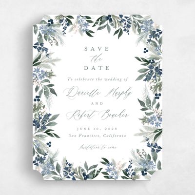 White Ticket Wedding Save the Date - Bryn Portrait
