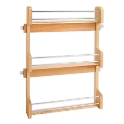Rev-A-Shelf - 4SR-21 - Large Cabinet Door Mount Wood 3-Shelf Spice Rack