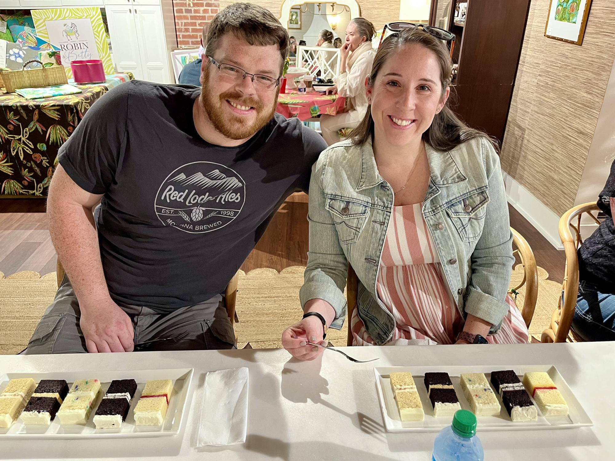 Wedding cake testing. So many choices.