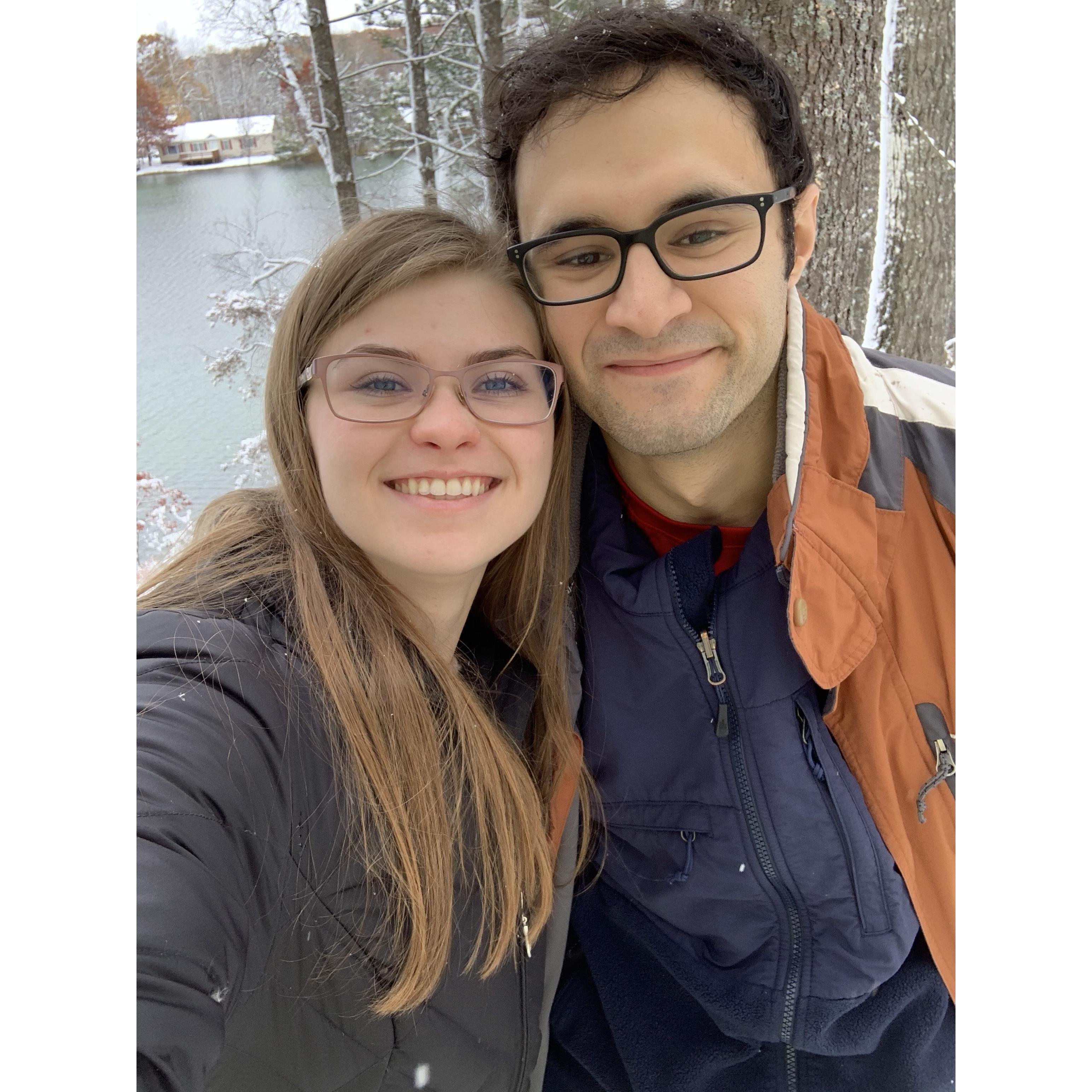 Circa November 3, 2019. Celebrating Ian's 25th birthday and our 8 year anniversary. Taken outside Silverman cabin on Little Bear in same spot where we became engaged exactly a year prior.