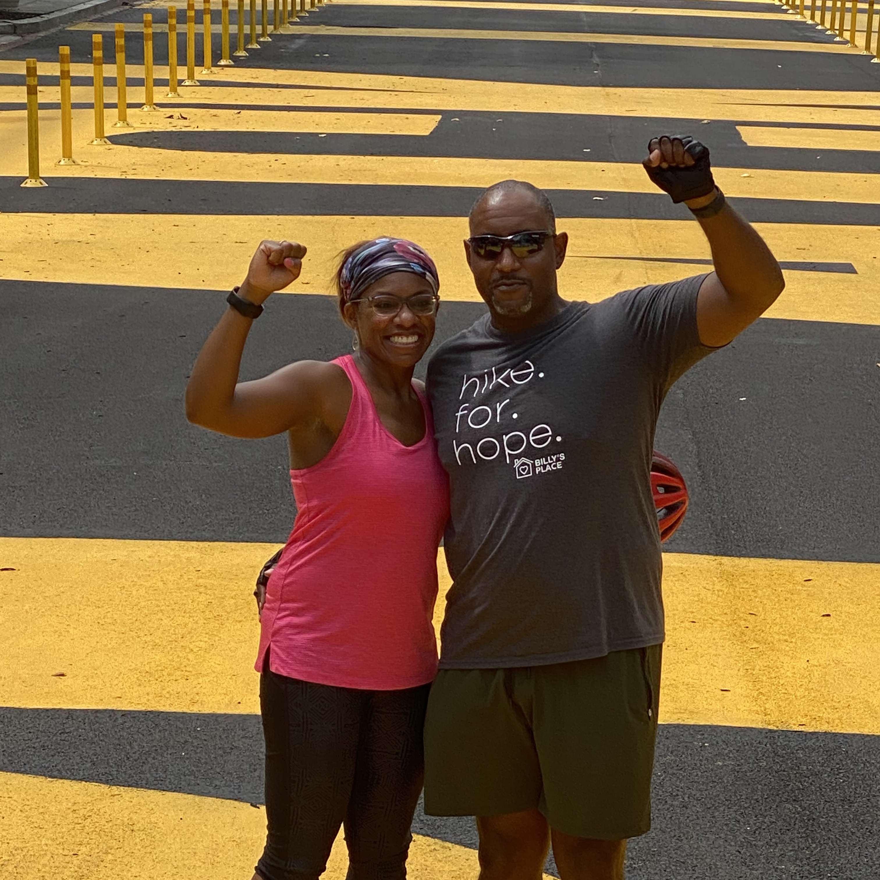 Washington, DC… Went on a bike ride in, and stopped at the Black Lives Matter sign