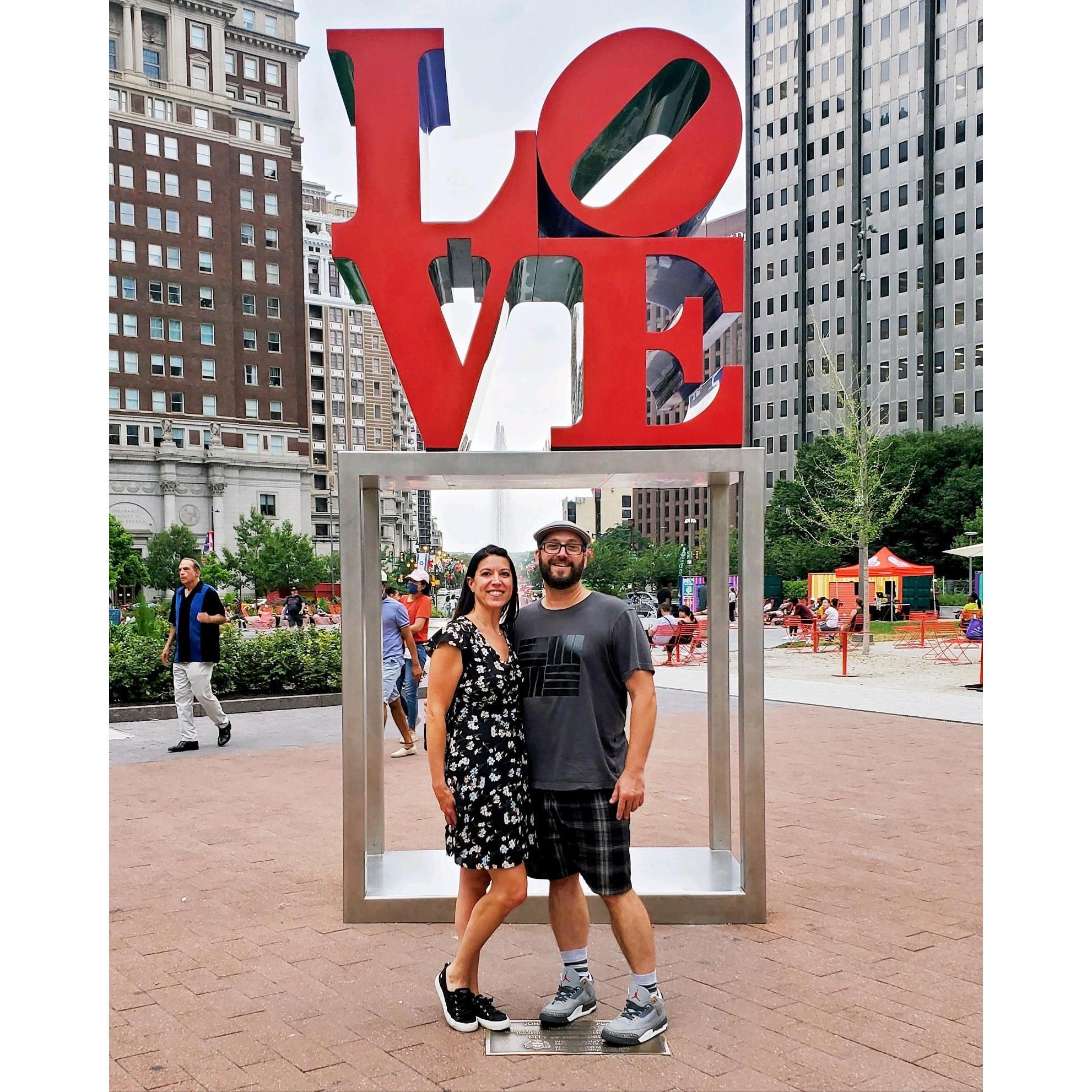 Embracing the love on Summer vacation in Philly.