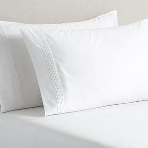 500-Thread-Count Cotton Extra Pillowcases, Set of 2, King, White