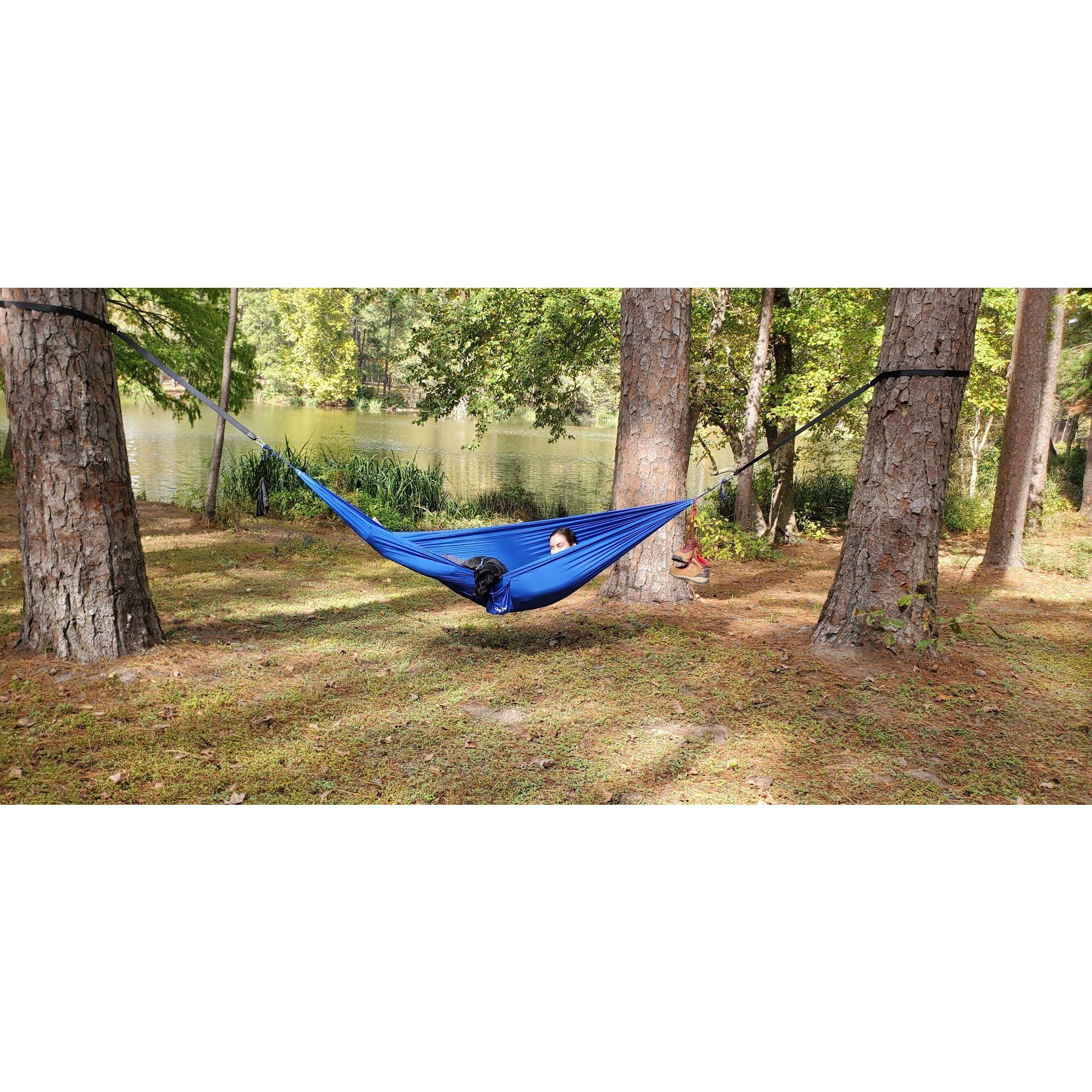 2020, Choco's first camping trip (Davy Crockett National Forest)