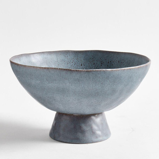 Turmont Pedestal Bowl, Small - Blue