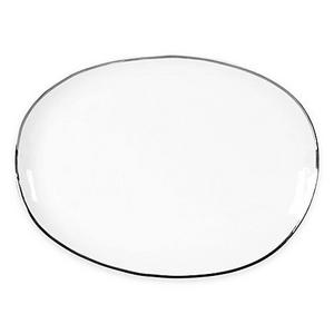 Olivia & Oliver Harper Organic Shape Platinum 16-Inch Oblong Platter