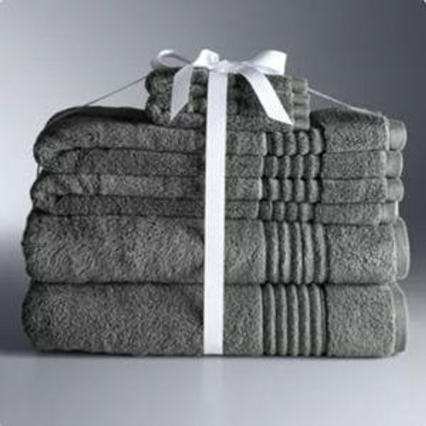 Simply Vera Vera Wang Signature 6-piece Bath Towel Set - Charcoal