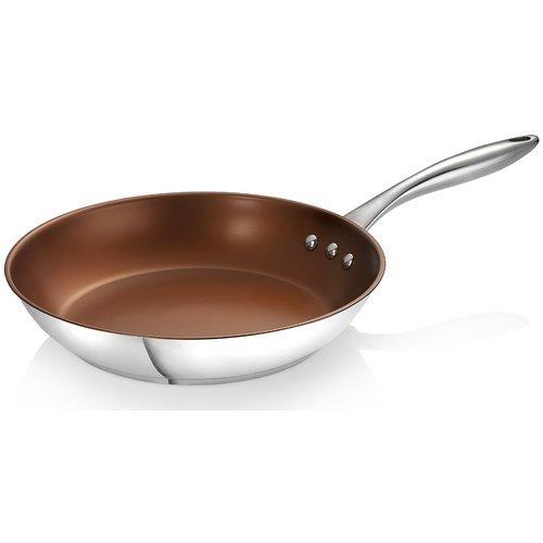 10" Stainless Steel Earth Pan by Ozeri with ETERNA, a 100% PFOA and APEO-Free Non-Stick Coating