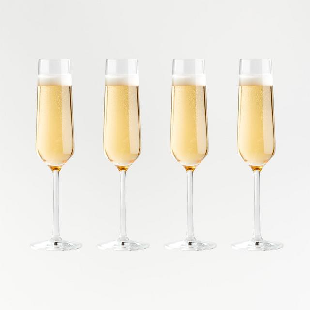 Tour Champagne Glasses, Set of 4