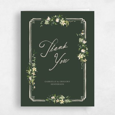 Deep Forest, Green Wedding Thank You - Erica Portrait