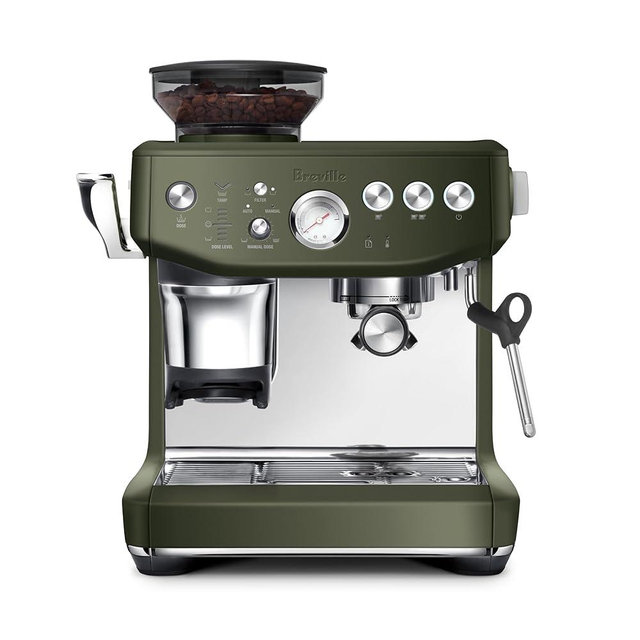 Breville Barista Express Impress Espresso Machine BES876OLT, Olive Tapenade