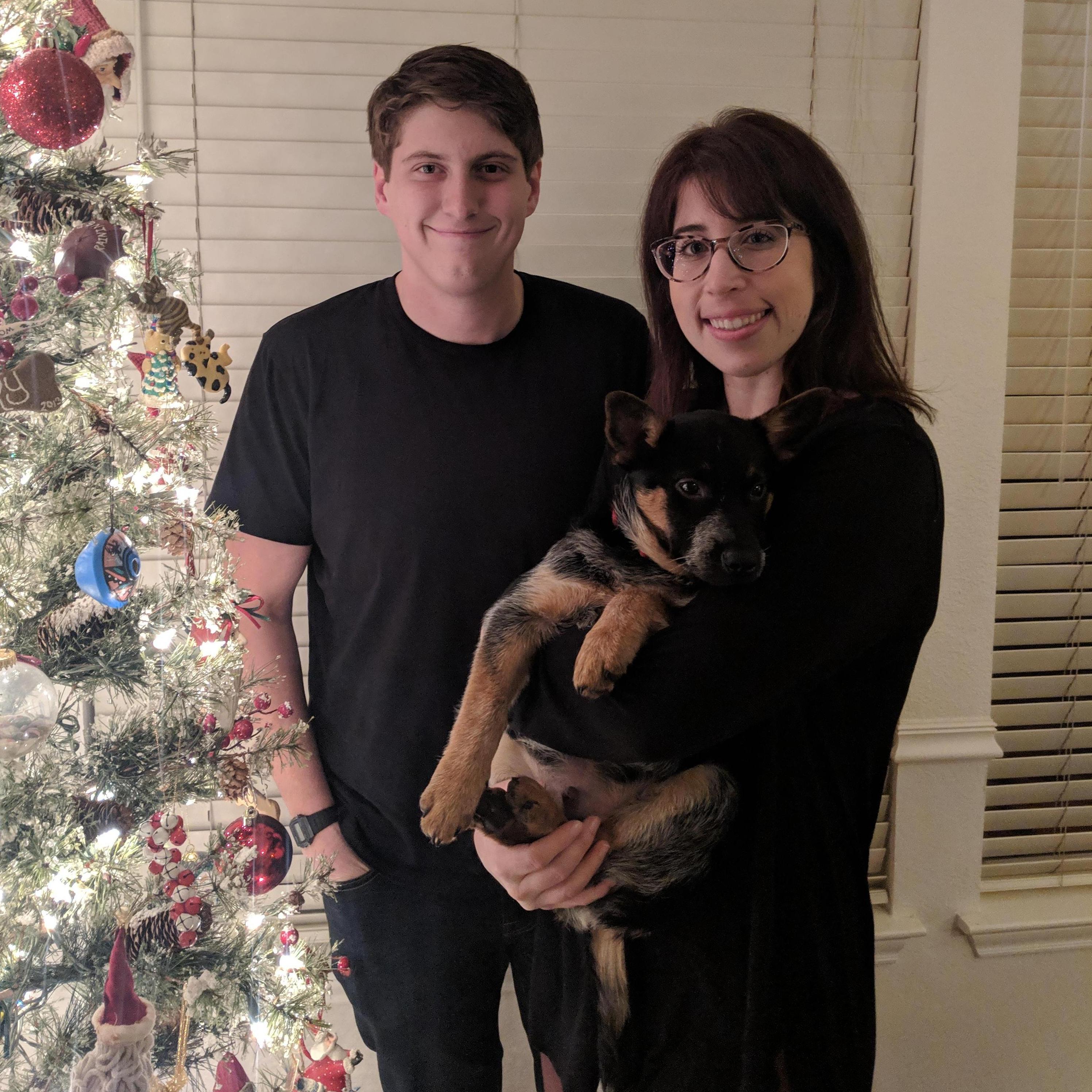 Texas with puppy Van