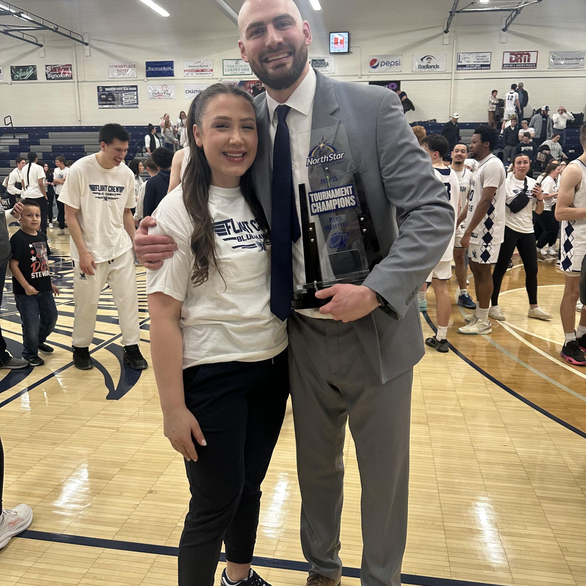 March 04, 2025
Completed their first year at Dickinson State University as coaches. The highlight of the year: Jake’s team winning the North Star Athletic Conference Tournament.